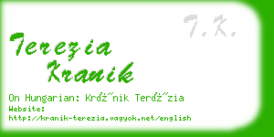 terezia kranik business card